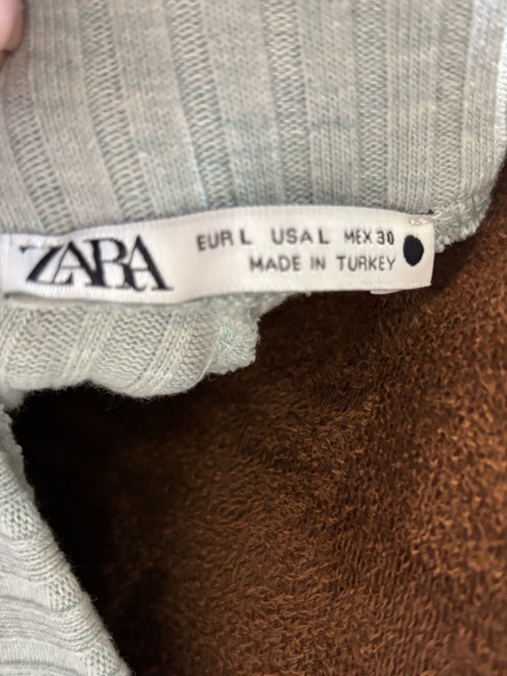 Zara Seafoam Ribbed Knit Maxi Skirt, Size Large - Picture 8 of 10